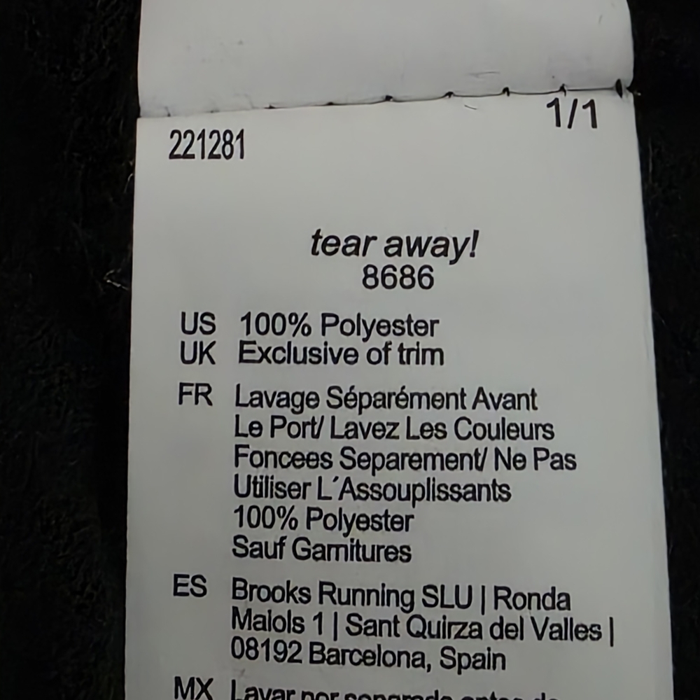 Brooks Black Crewneck Long-Sleeve Pullover With Peekaboo Back Size XL - Picture 6 of 6